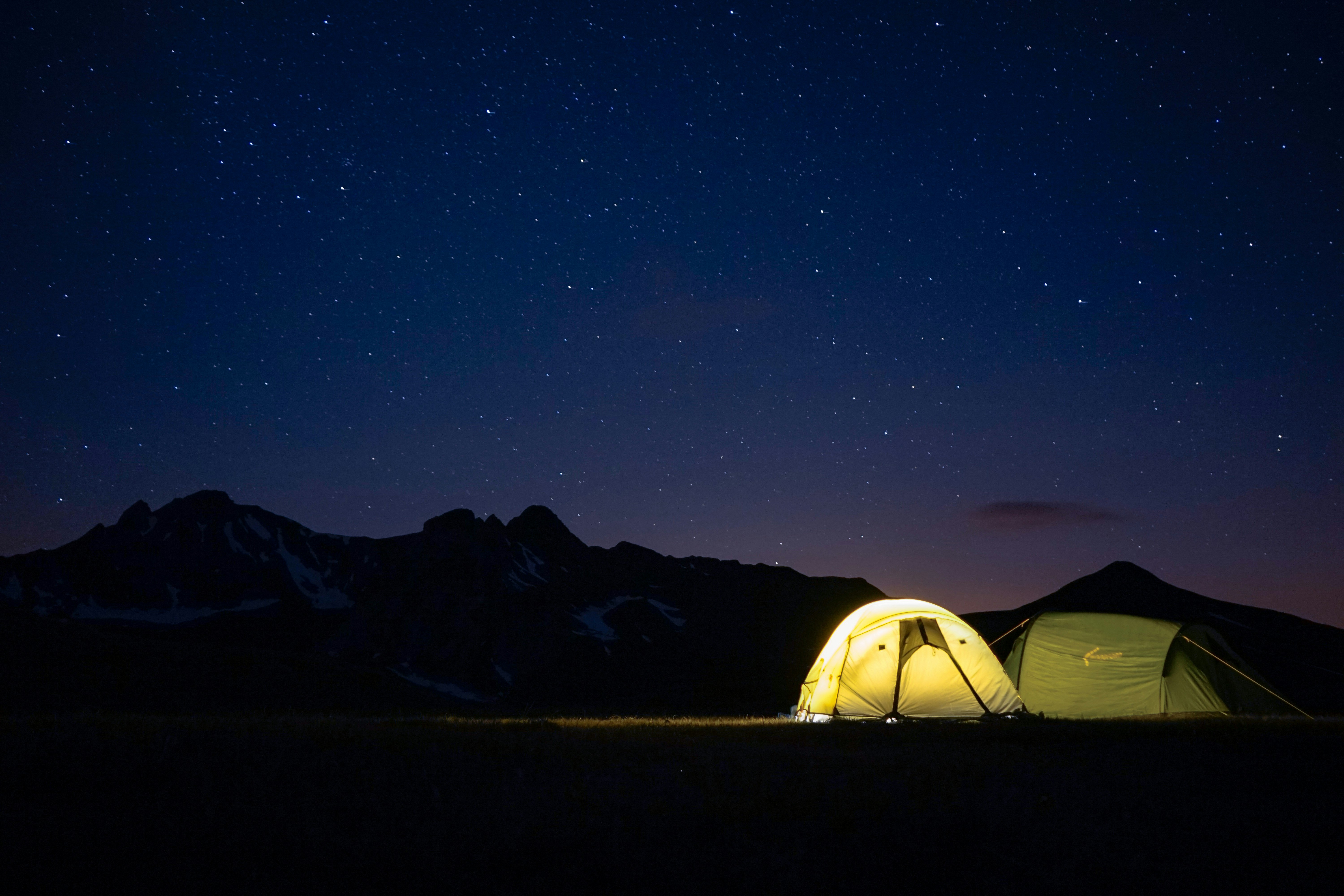 tent with light